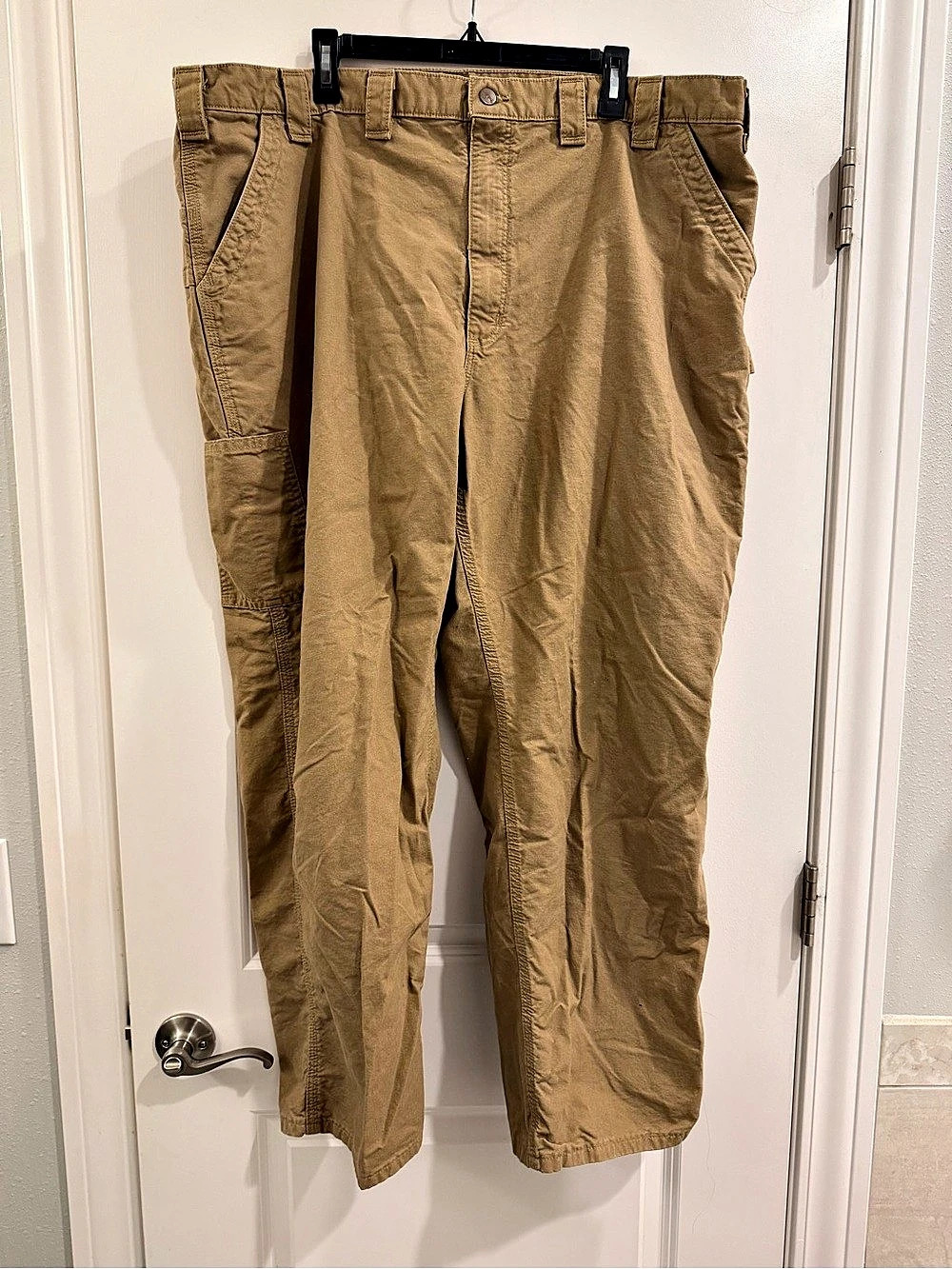 Carhartt Men's Cargo Pants Brown Waist 46 x 30 big and tall